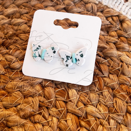 Light Blue & White Butterflies