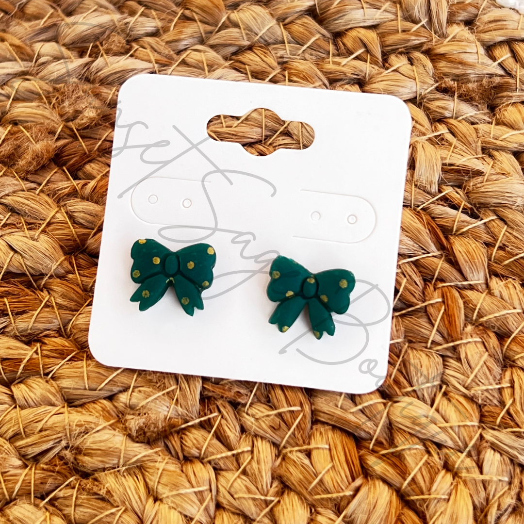 Dark Green Bows