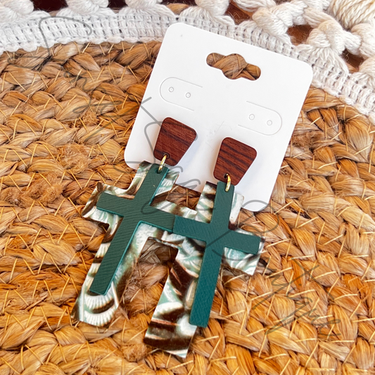 Dangle Leather Cross