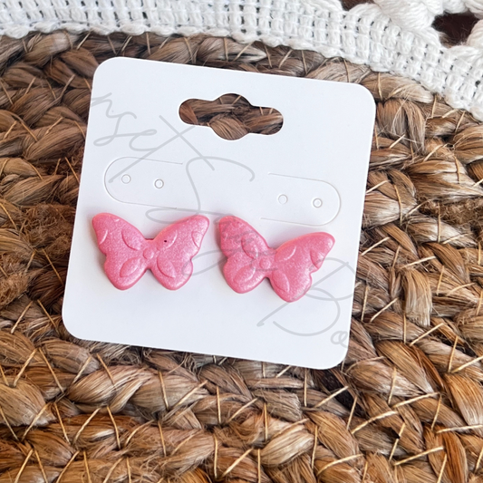 Pink Textured Butterflies