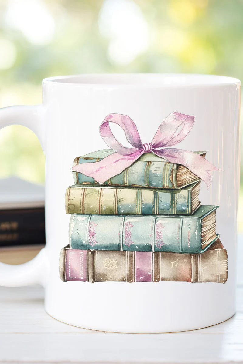 Bows And Books Ceramic Mug