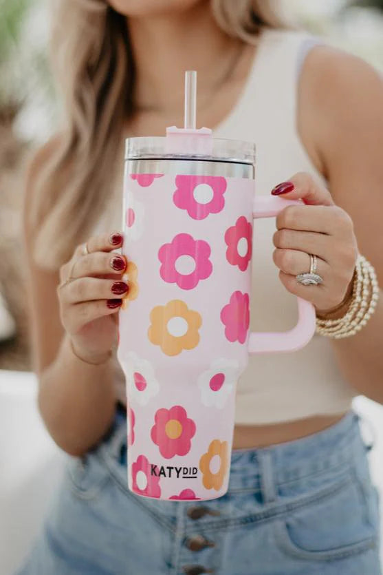 Groovy Flowers Tumbler Cup