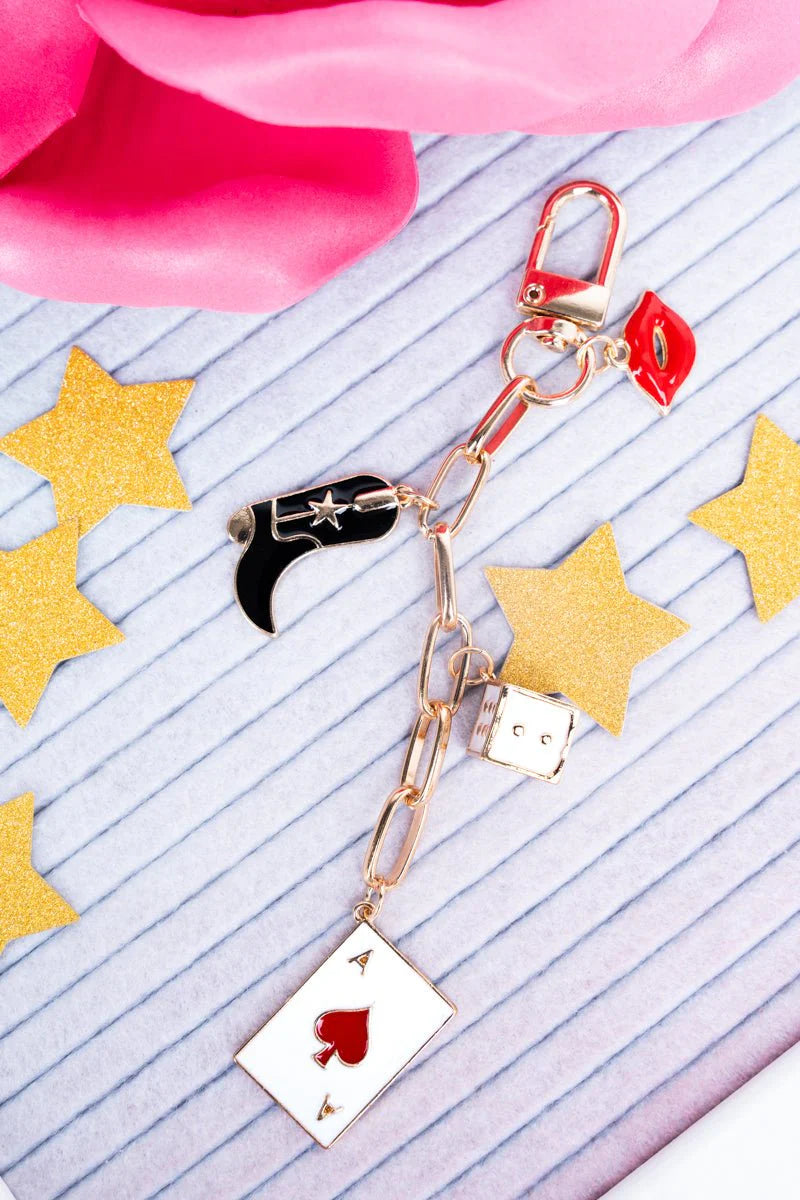 Viola Outlaw Western Games Goldtone Bag Charms