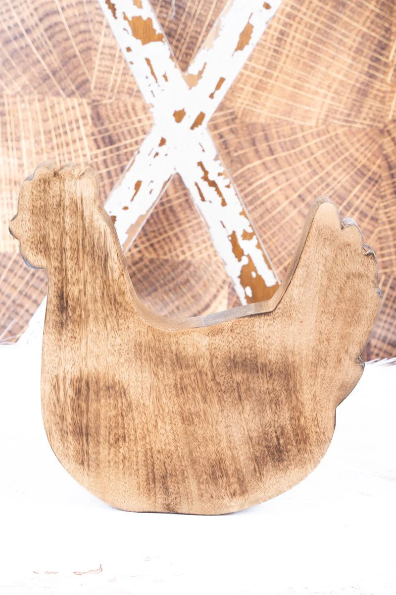 Mango Wood Rooster Serving Board