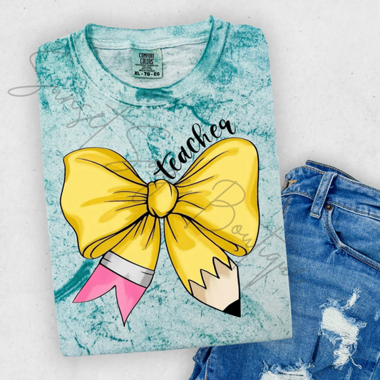 Teacher Pencil Bow