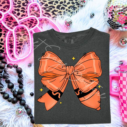 Orange Crayon Bow
