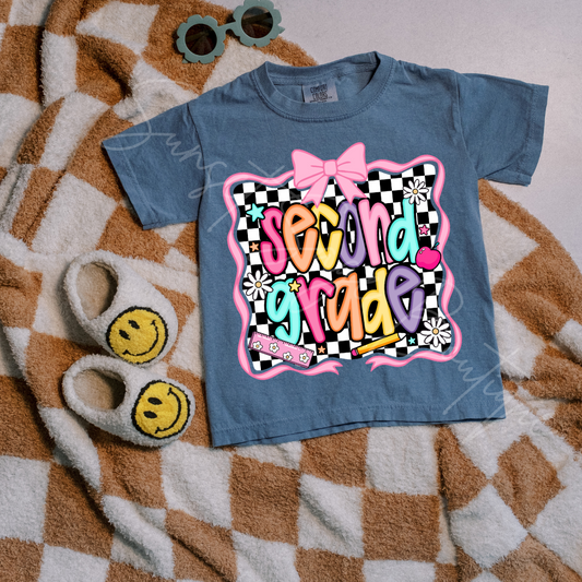 Pink Groovy Second Grade
