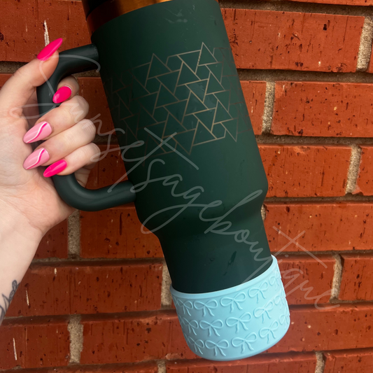 Light Blue Matte Bow Tumbler Boot