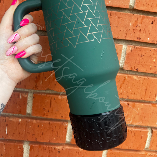 Black Matte Bow Tumbler Boot