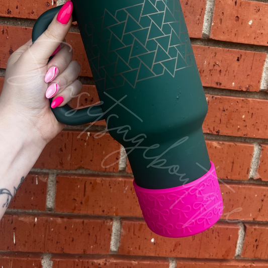 Hot Pink Matte Bow Tumbler Boot