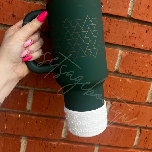 White Bow Tumbler Boot