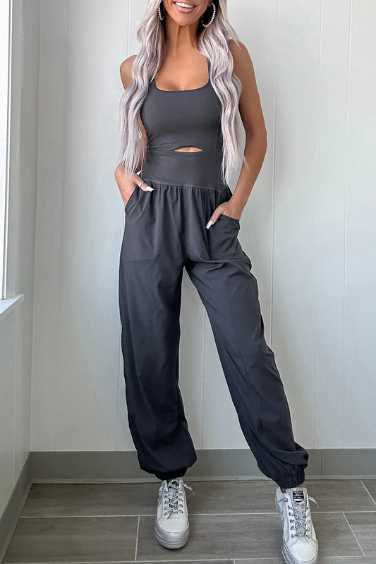 Grey Athletic Jumpsuit