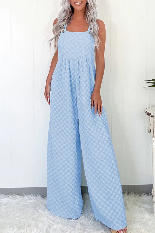 Blue Checkered Overalls
