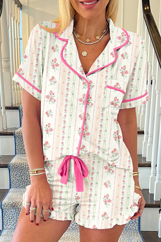 Floral Ruffle Pajamas