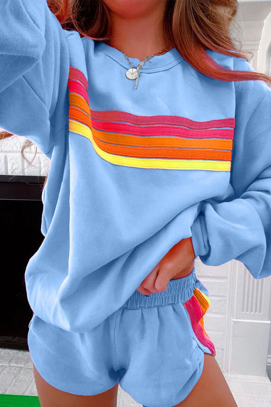 Blue Sunset Stripe Set