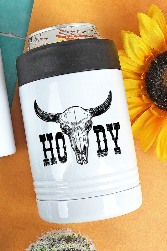 Howdy Steer Stainless Steel Hugger 12oz