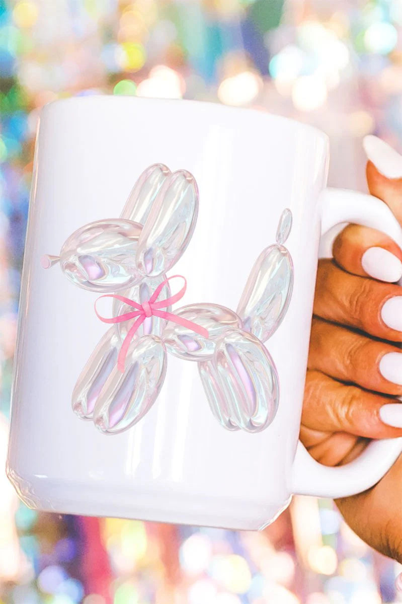 Coquette Balloon Dog Ceramic Mug